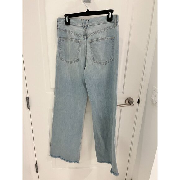 NWT Veronica Beard Taylor Relaxed Wide Leg High Rise Jean in Aire Size 27 - Picture 7 of 10